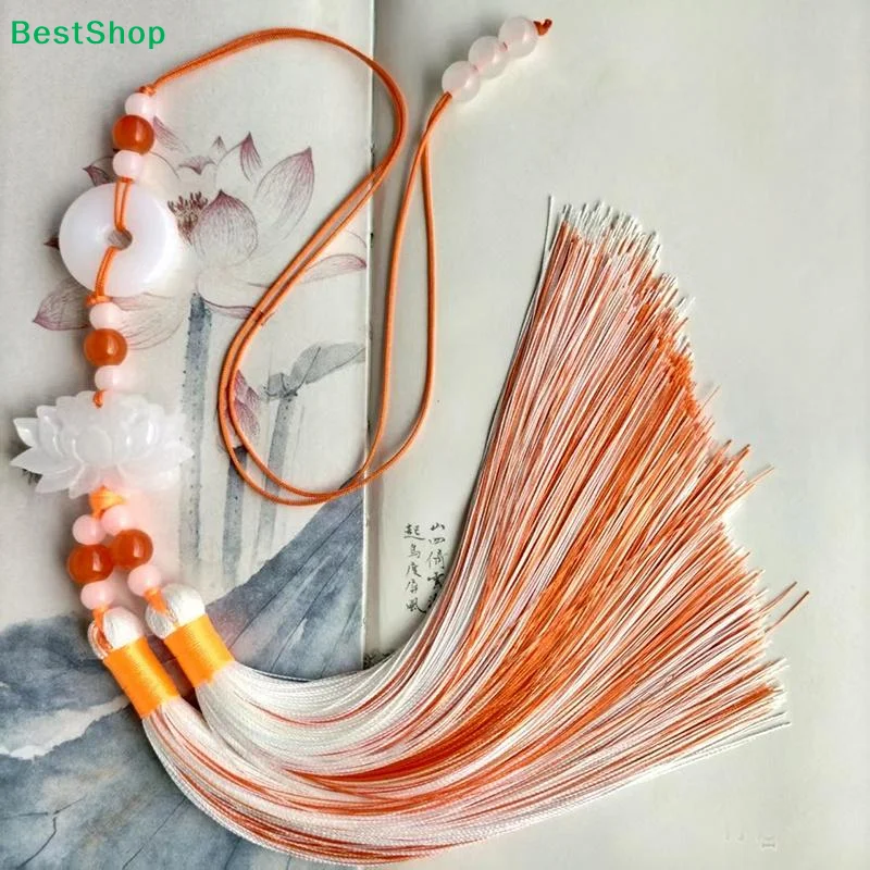 中国風の平和の象徴、蓮の二色タッセルフリンジトリム、ビーズ縫 - Beaded Trim Fringe のレビューと価格