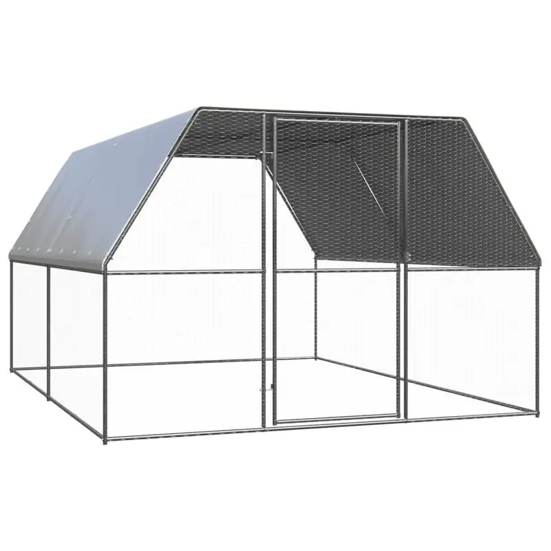 

Outdoor Chicken Cage 9.8‘x13.1‘x6.6‘ Galvanized Steel