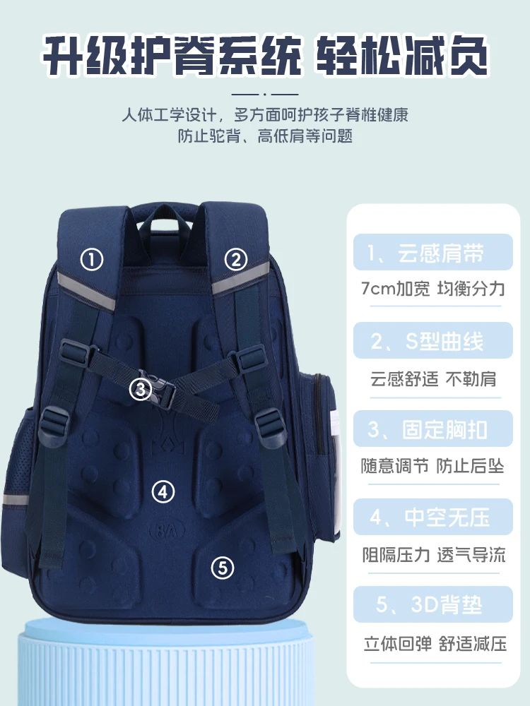 Kapibara children's backpack primary school girl cute load-reducing girl portable large-capacity children's backpack