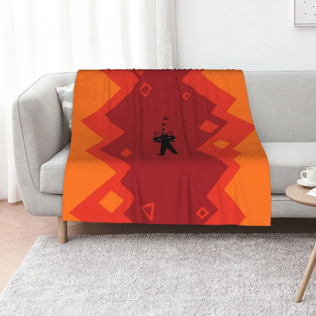 fire pattern Throw Blanket Thins heavy to sleep Furry Plaid on the sofa Camping Multi-Purpose Blankets