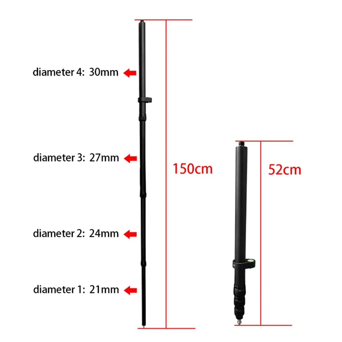 New Carbon Fiber Telescopic Rod Surveying Measuring Pole Extension Support RTK Measuring Rod Extension Bracket