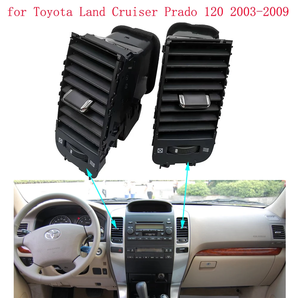 

HAOCHEN Car Accessories Air Conditioner Outlet A/C Air Conditioning Vents for Toyota Land Cruiser Prado 120 2003-2009