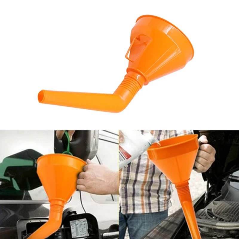 Universal Plastic Car Motorcycle Refueling Gasoline Engine Oil Funnel with Filter Fluid Change Filling Transfer Tool Automotive