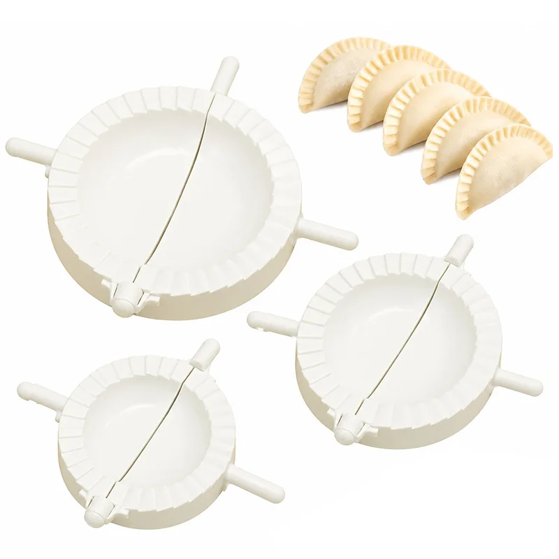 3PCS Plastic Dumpling Maker Mold Set Kitchen Gadget for Homemade Jiaozi Wonton Ravioli Pie Press Tools Easy Crimp Dough ZYF