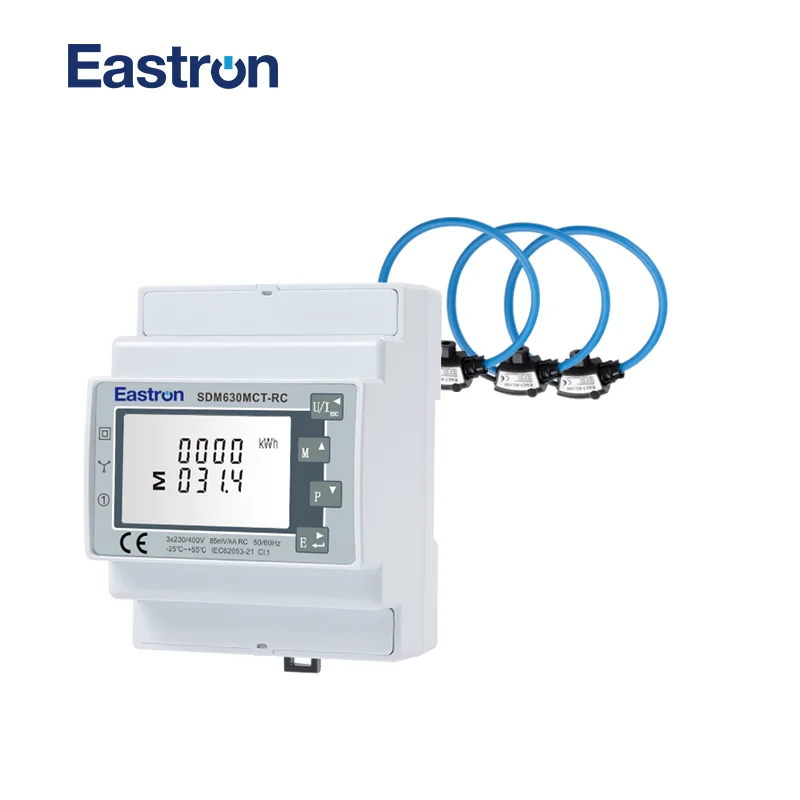 SDM630MCT-RC + 3pcsESCT-RC100/150 Three Phase Three Wire  Rogowski Coil Energy Meter