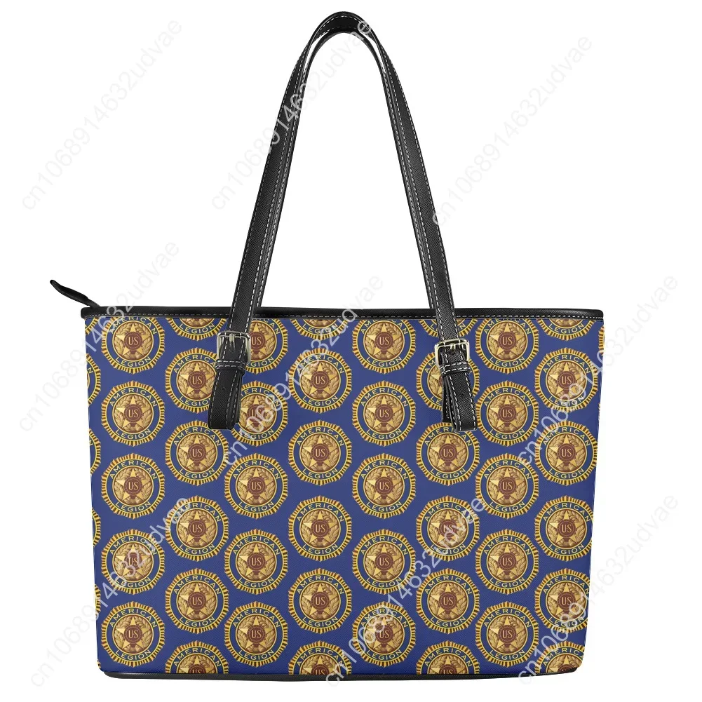 American Legion Logo Handbag Womens Mens Personalized Tote Bag Fashion Shoulder Bag Business Leather Purse Grocery Bag Gift