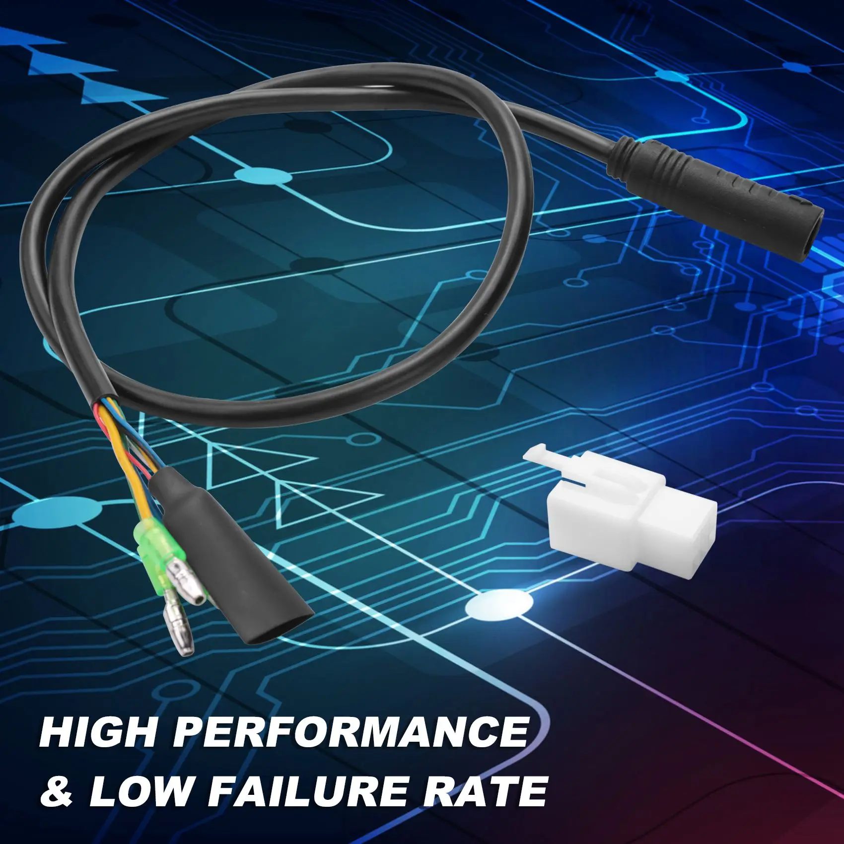 Cable de extensión de conversión de Motor RIRI, línea de conversión de 9 pines, conector impermeable, Cable de extensión de Motor de bicicleta eléctrica de 60cm