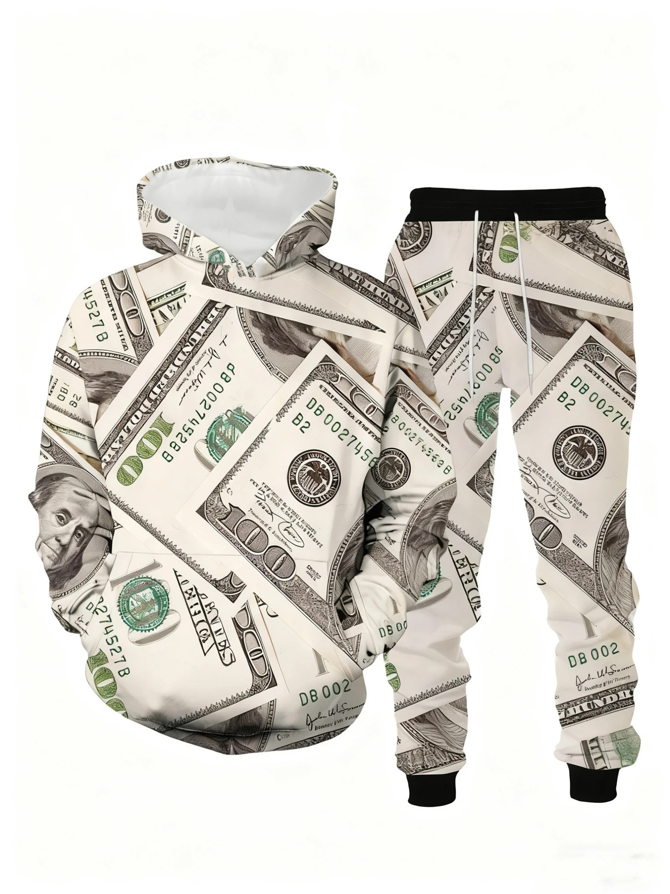 جديد وصول عادية الشتاء الخريف الدولارات ثلاثية الأبعاد مطبوعة هوديي وسراويل مجموعة رياضية 2 قطعة مجموعة ملابس رياضية الرجال الملابس الدعاوى