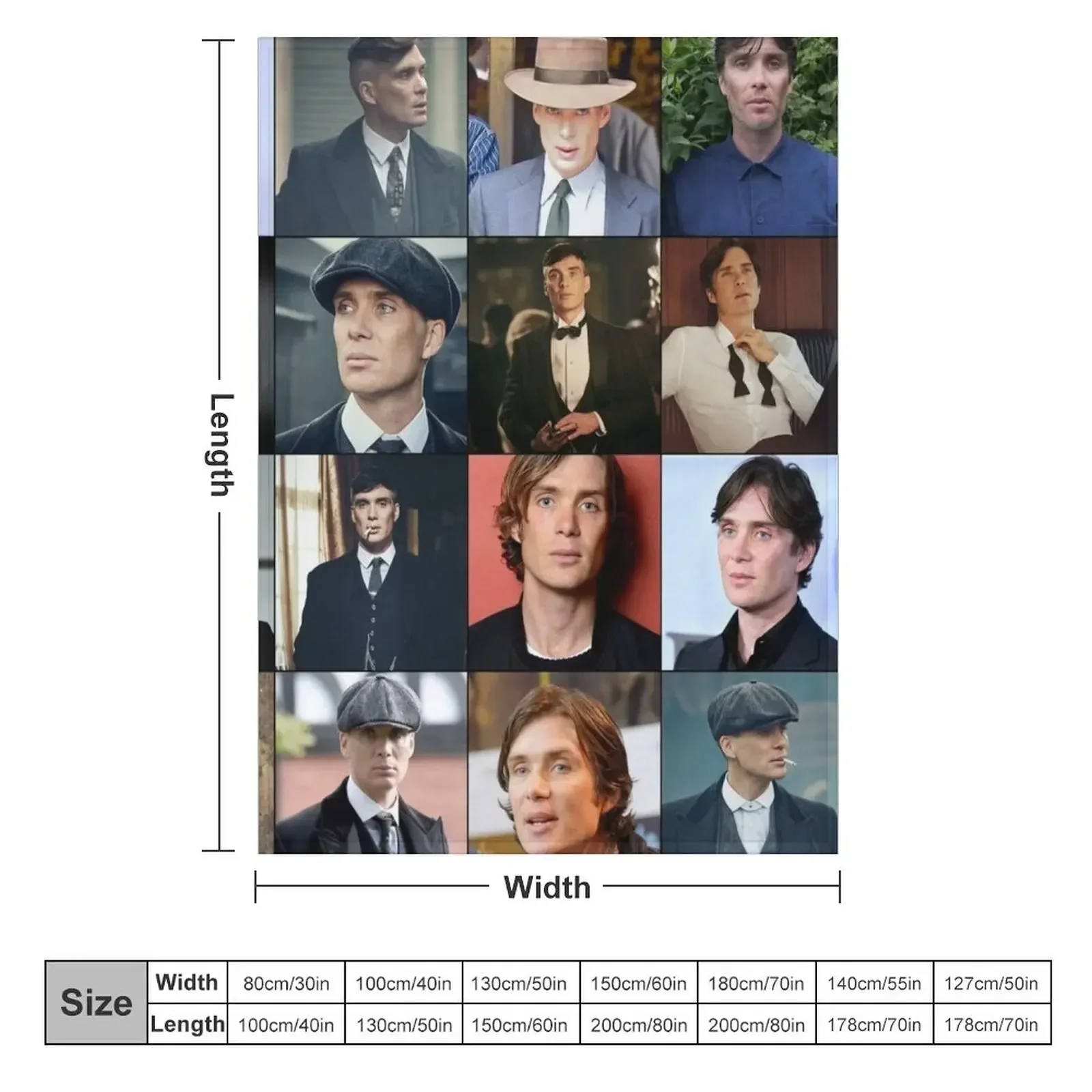 Cillian Murphy Photo Collage Throw Blanket Shaggy Plaid on the sofa anime Plaid Quilt Single Blankets