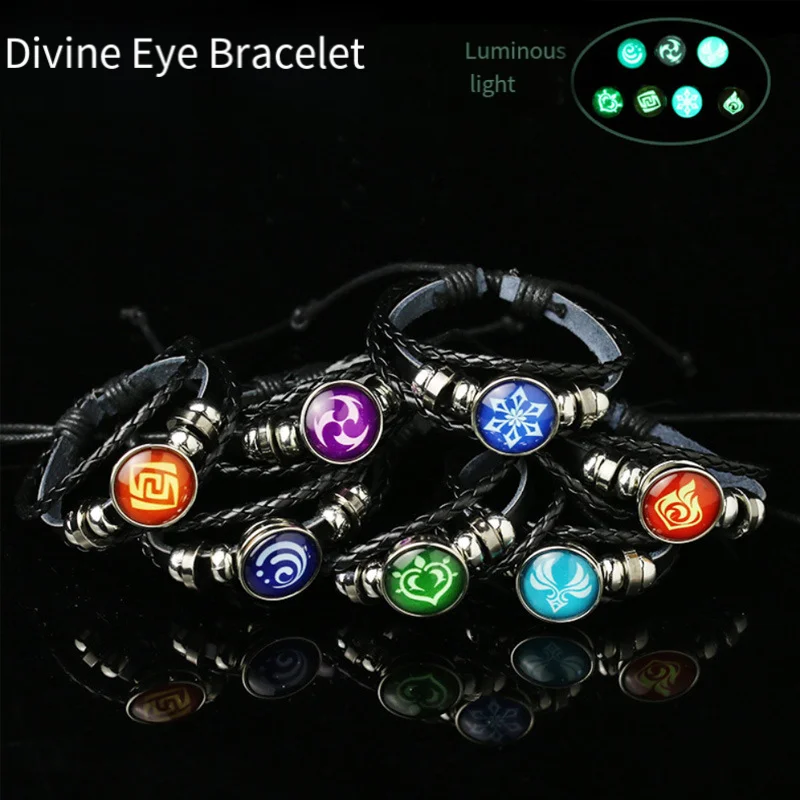 

Genshin Impact Креативная периферия Animetwo Time Юань Бог глаз Серебристый браслет Съемные аксессуары Подарок-сюрприз для мальчика