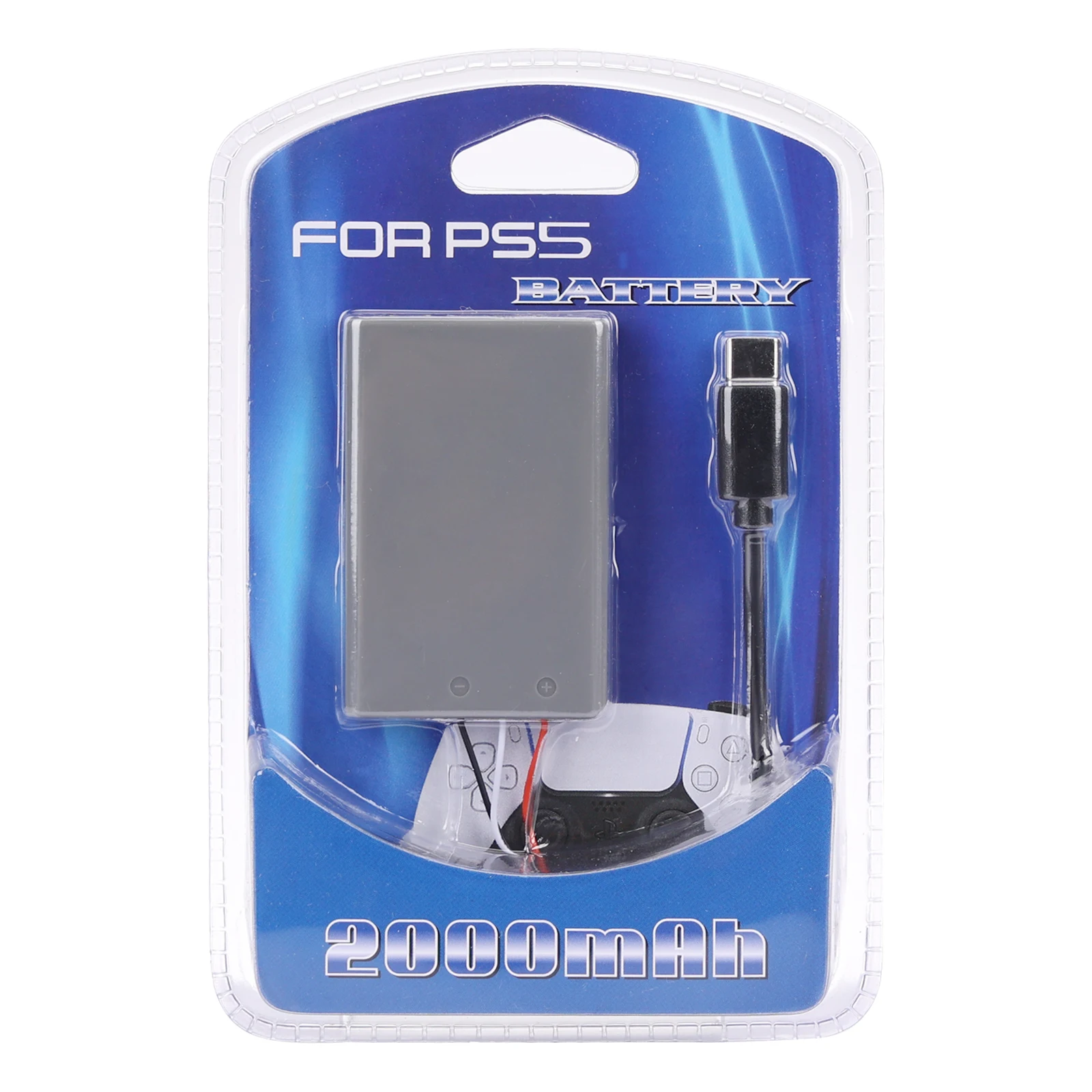 LIP1708 2000mAh Rechargeable Built-in Lithium Battery for PS5 Controller 3.7V Replacement Battery Pack with Cable