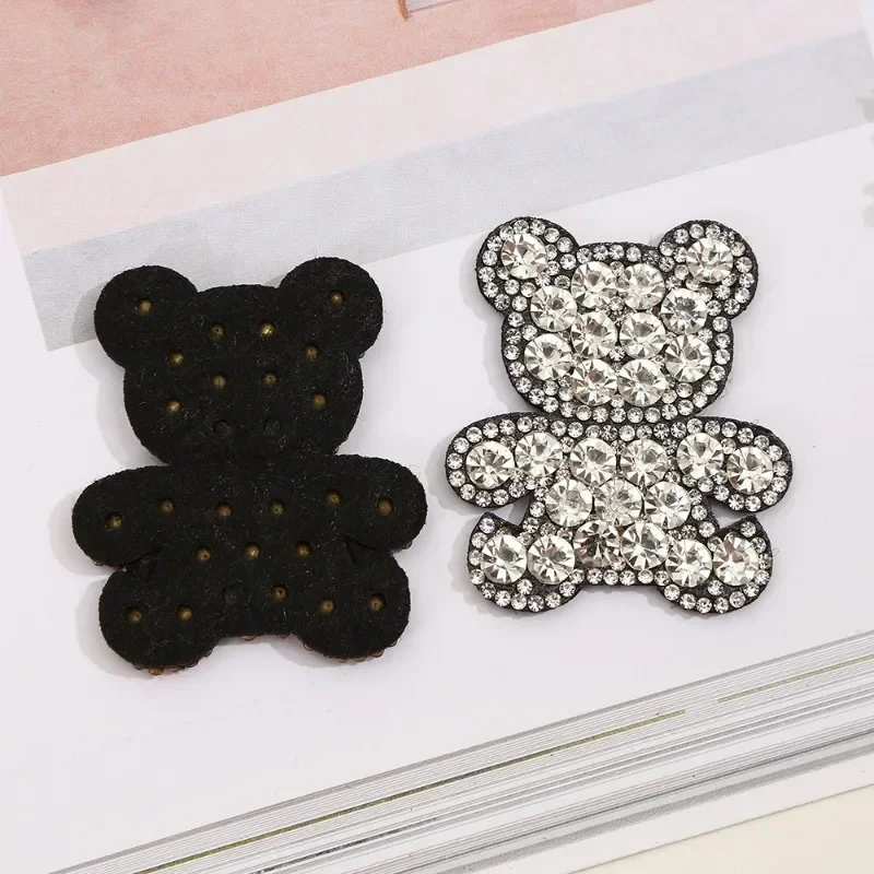 Fashion Rhinestone Patches Diamond Inlay Bear No-adhesive Cloth Luggage Dress Shoes Hats Accessories Party Banquet Women Gifts