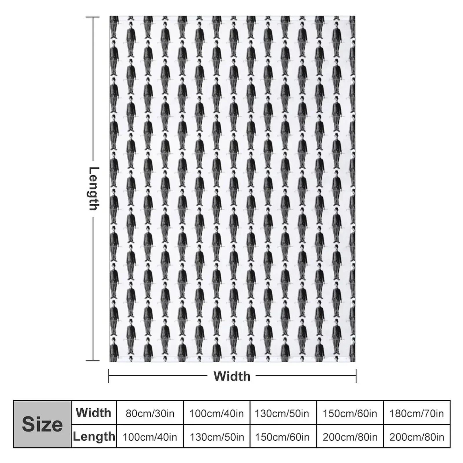 Charlie Chaplin - The Tramp Throw Blanket couch cozy soft plush fuzzy picnic outdoor blanket