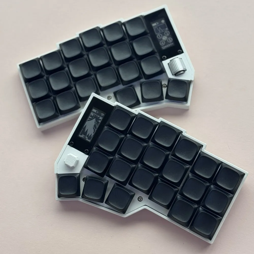 

Corne Split Keyboard Kit Custom 60% Kailh Choc V1 V2 Low Profile Keyboard Wireless Bluetooth ZMK Nice View Roller Joystick Game