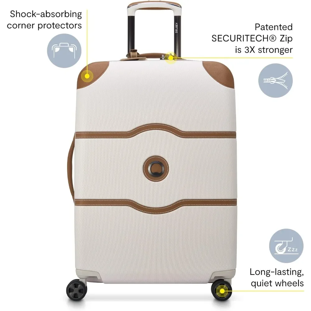 Chatelet Air 2.0 Hardside Luggage with Spinner Wheels, Angora, Checked-26 Inch Trunk