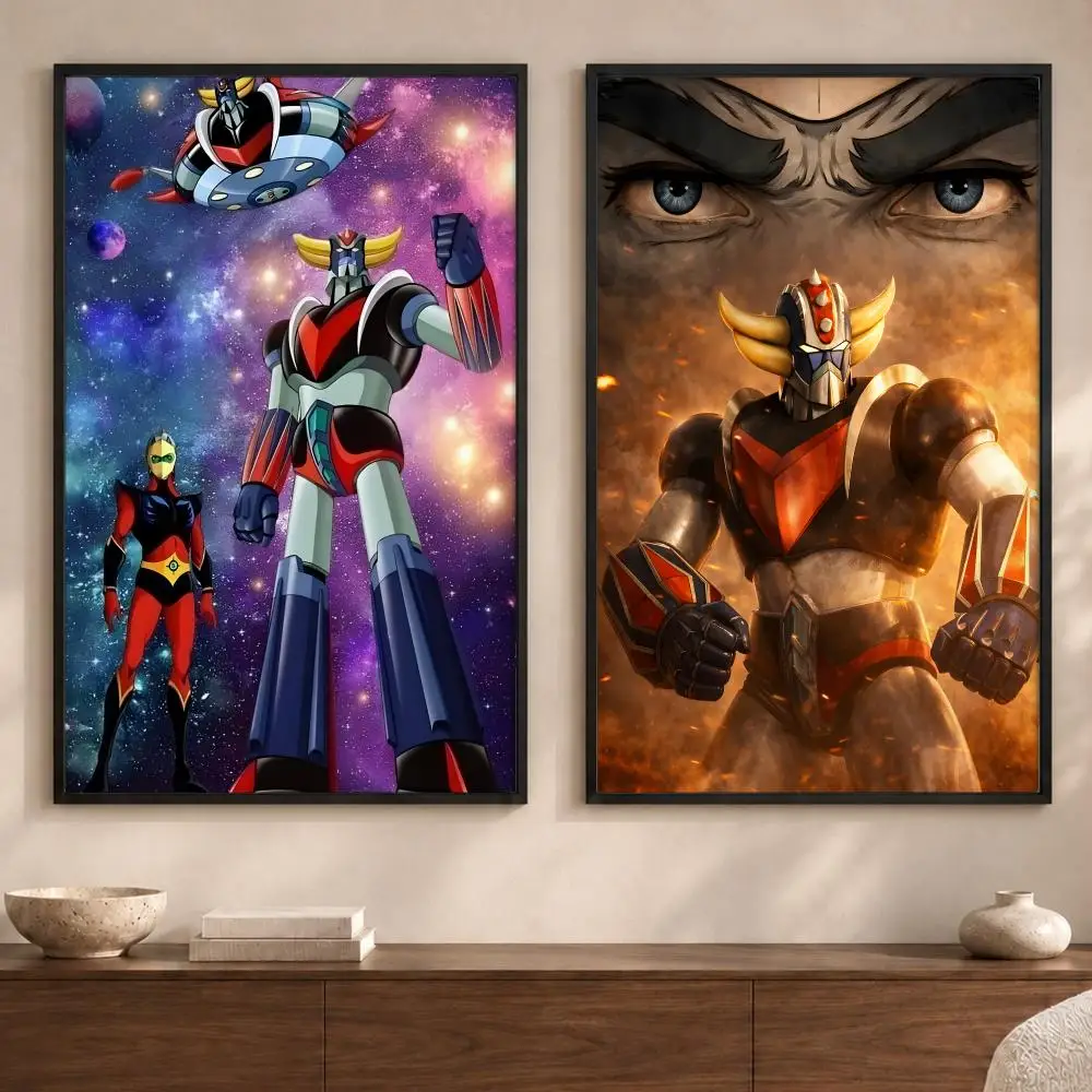 Anime U-UFO Robo GrendizerS Poster Art  Self-Adhesive No Glue Residue Wall Sticker for Home Office Nursery