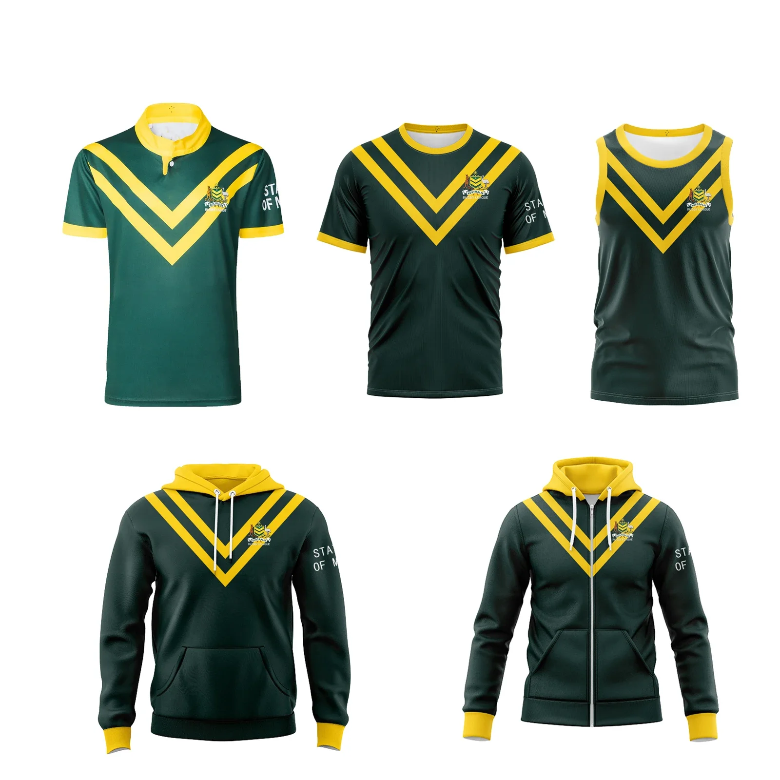 

2025 Australia Mens Home Replica Shirt Rugby Jersey Sport Hoodie Vest Shorts Singlet S-5XL Customize