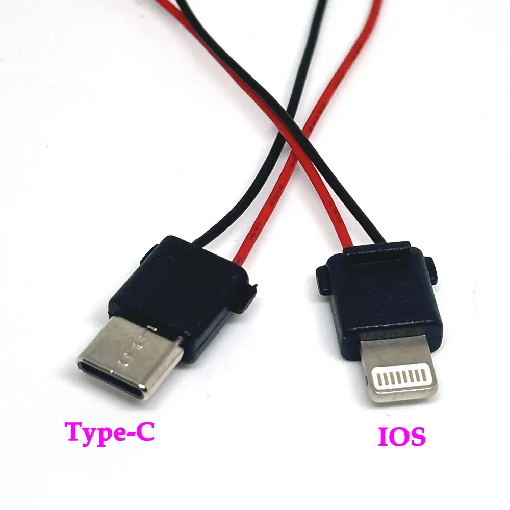 1/10pcs Mother seat C-type socket lamp charging socket, socket  For iphone Type-C  2Pin with connector cable