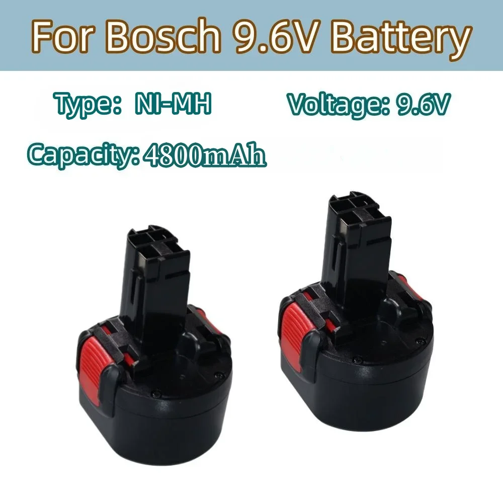 9.6V 4800mAh Ni-MH  Rechargeable Battery For Bosch PSR 960 BH984 BAT048 BAT119 Power Tool Battery Replace