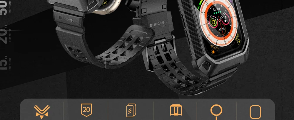 For Apple Watch 11/10 Case 42mm SUPCASE UB Pro Robuste, kratzfeste, robuste Abdeckung mit verstellbarem Armband Uhrenarmband – Detail 2