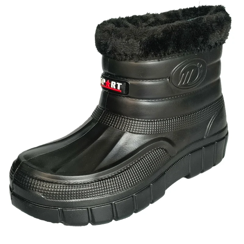 Warm Fleece Lined EVA Foam Winter Boots Cotton Shoes Waterproof Anti-Slip Thick Bottom Light Weight Snow Boots Rain Shoes