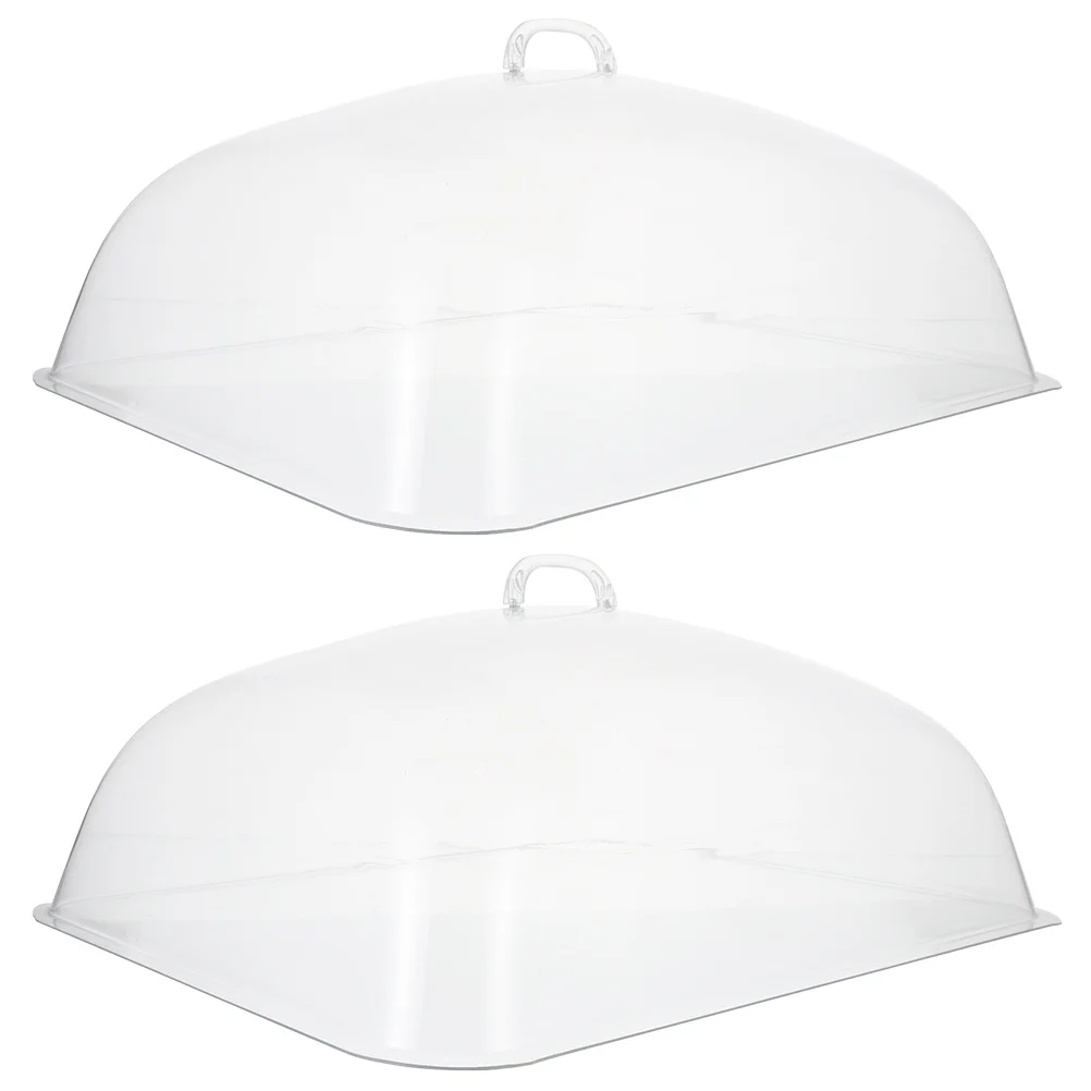 

2pcs Pvc Bread Transparent Snack Dome Cake Shade For Kitchen Food Storage Practical Food Protective Cover Plastic Dishes