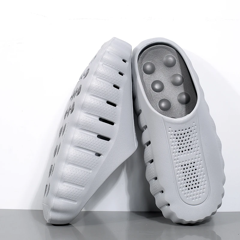 

Summer Beach Sandals Unisex EVA Hollow Drain Massage Shower Slippers Non-Slip Thick Sole Quick-Dry Anti-Odor Men Sandal Shoes