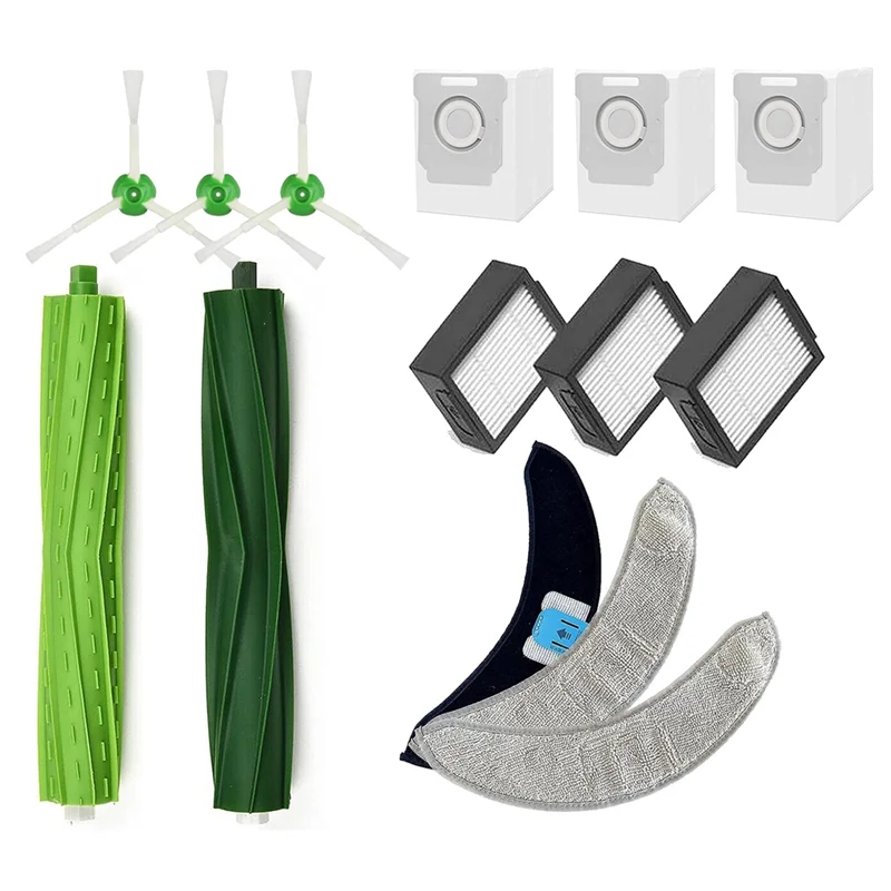 Запасные части, совместимые с iRobot Roomba Combo J7 +/Plus, только 1 комплект резиновых щеток для нескольких поверхностей