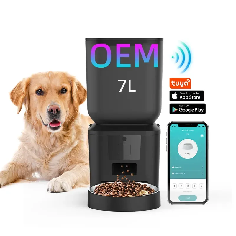 OEM Smart Pet Feeders With Camera And Voice Control Cats Dogs Feeders Tuya App Control Automatic Pet Feeder With Timer Wiifi