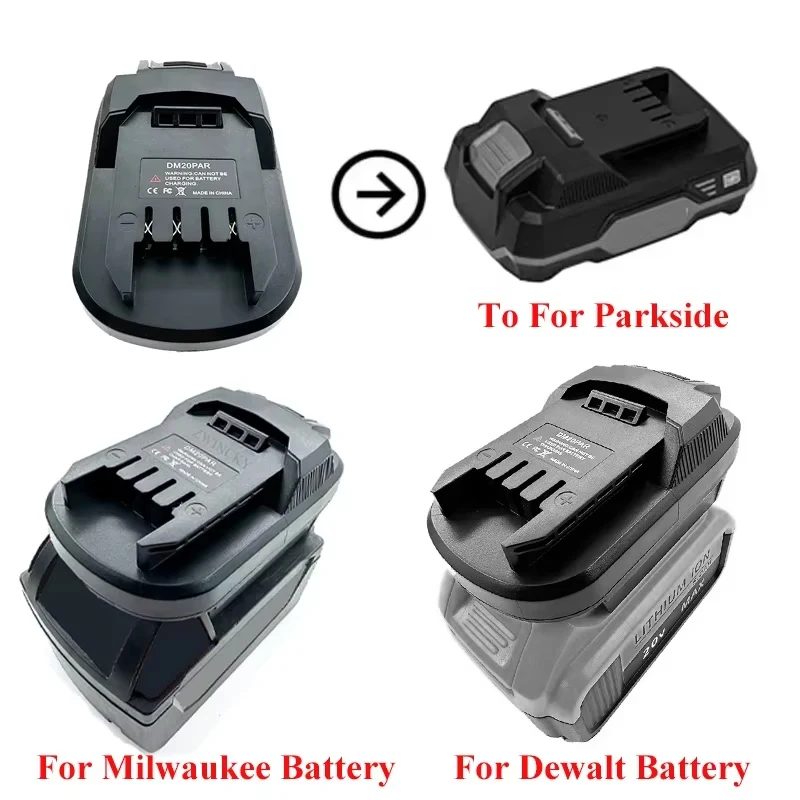 

For Parkside Lidl Tools Adapter Converter Compatible For Milwaukee/Dewalt To For Parkside Battery Converter Not Include Battery