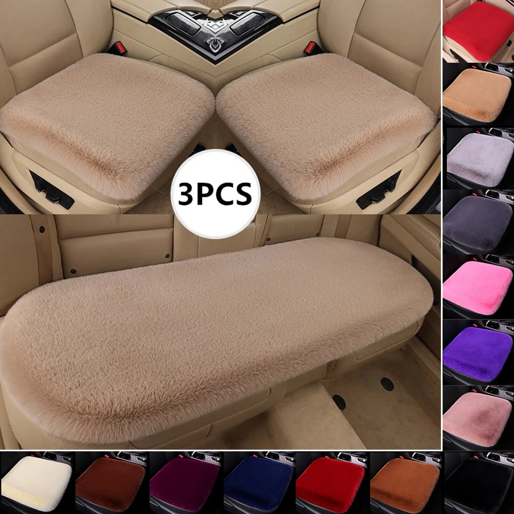 Plush Car Seat Protection Cover For JEEP Wrangler Sahara Commander Cherokee Compass Renegade Grand Cherokee WK Car Wool Cushion