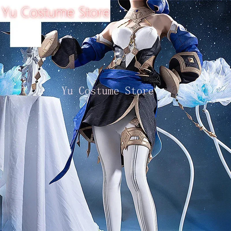 Yu Anime!Genshin Impact Layla Exotic Game Suit Gorgeous Dress Uniform Cosplay Costume Halloween Party Role Play Outfit Womena;3,