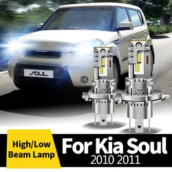 2Pcs Car CANbus LED Headlight High Beam / Low Beam Lamp 12V BulbS Halogen Replacement Light 12V For Kia Soul 2010 2011