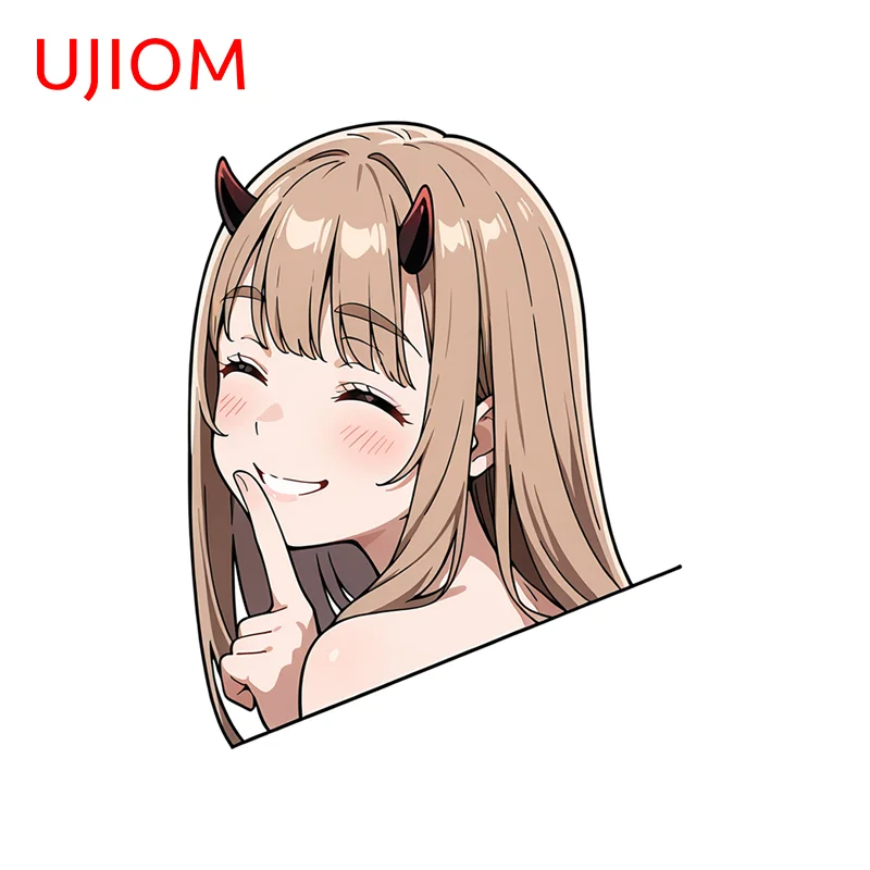 UJIOM Cute Smile Peeking Girl Wall Sticker Enchanting Hot Selling Waterproof Vinly Decal Suitable For Bedroom Bathroom Decor