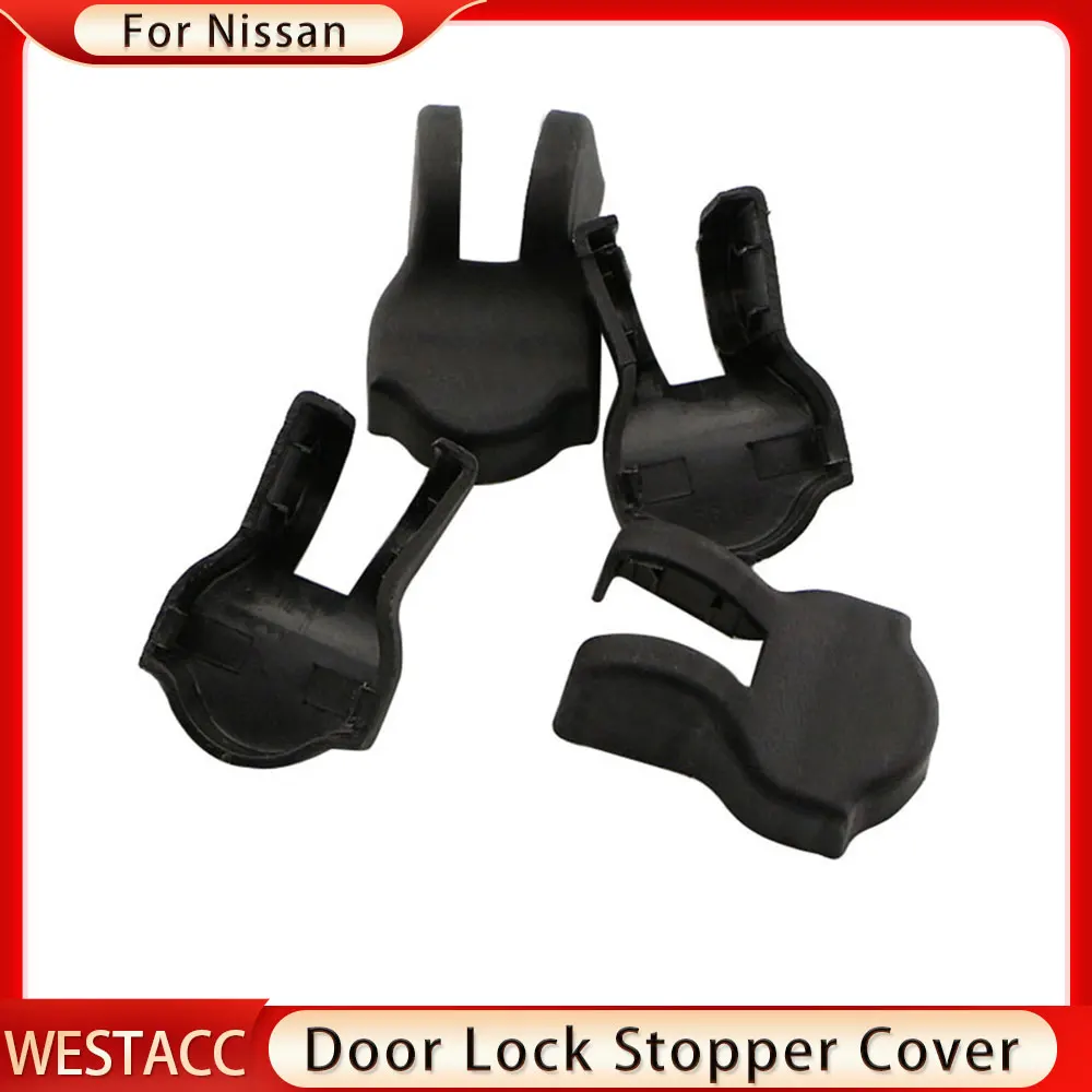 4Pcs ABS Door Lock Cover Door Stopper Cover for Nissan X-trail T32 Rogue Qashqai J11 Teana Altima Almera Sentra Murano Juke