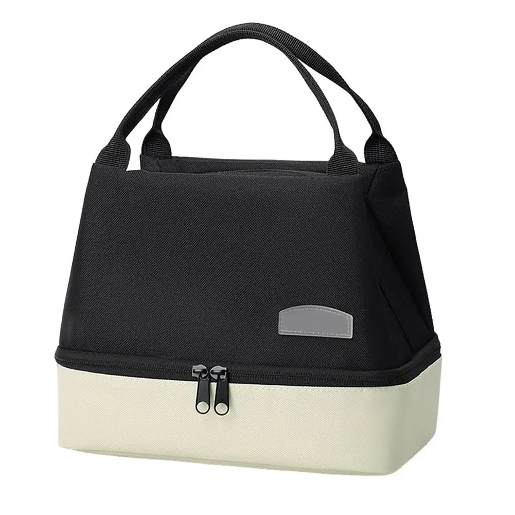 Double-layer Lunch Bag Insulated Lunch Bag Double Deck Lunch Bag Cooler Tote Capacity Thermal Insulation Box for Travel