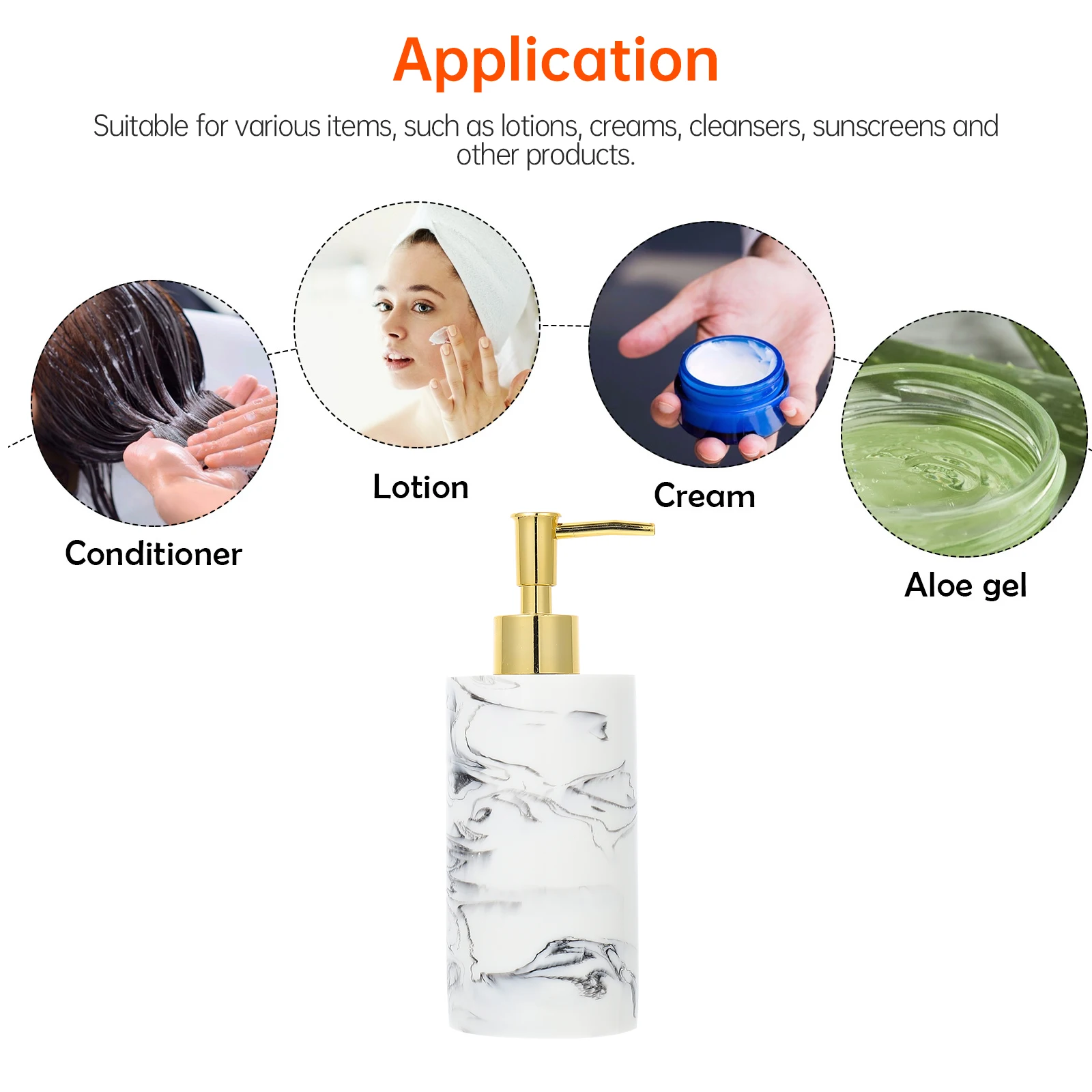 

Resin Press Bottle Hotel Shampoo Dispenser Shower Gel Hand Storage -Friendly Bathroom Accessory