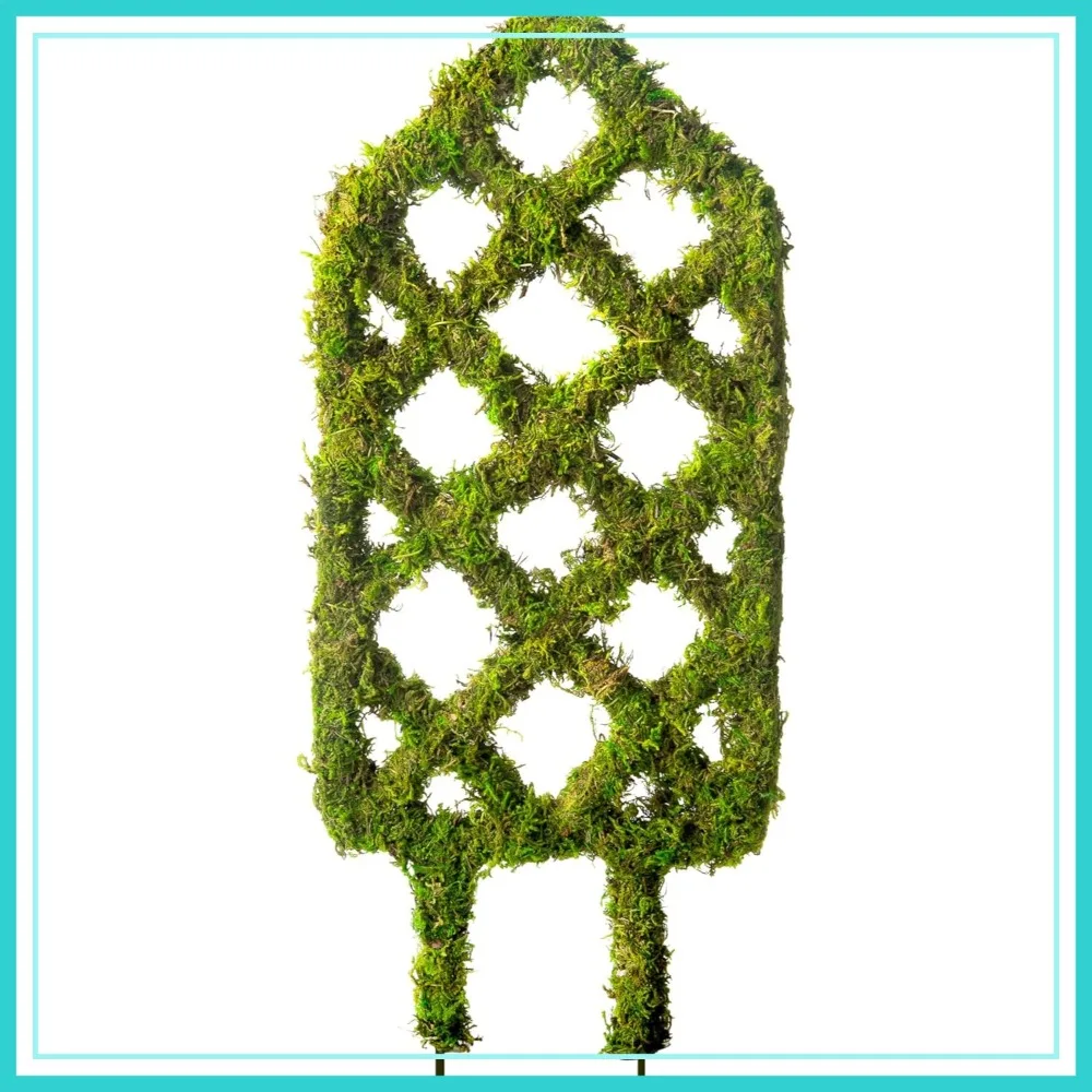 

Moss-Covered Plant Trellis for Climbing Plants Indoor & Outdoor, Mini 17" x 6.5" Diamond