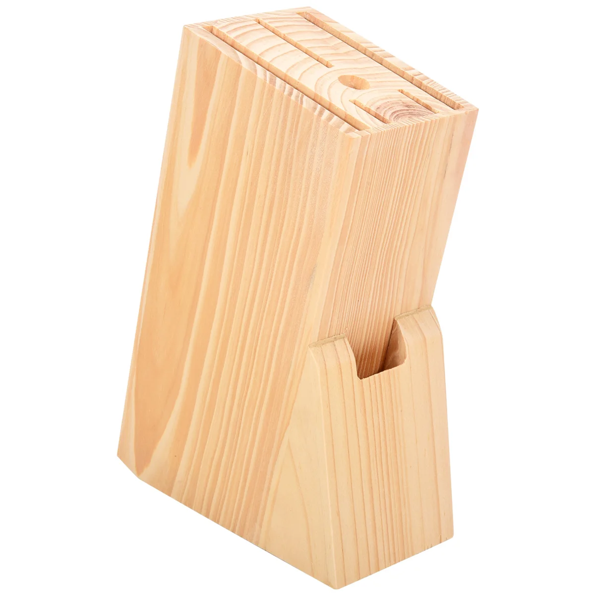 Kitchen Wood Knife Holder Bamboo Knife Block Stand Storage Shelf Rack Storage Box Organizer Kitchen Tool Accessories