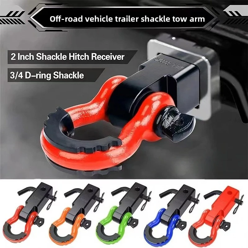 4X4 Offroad Recovery Tow Bar Square Hitch Receiver Thickened Carbon Steel 4750KG Max Towing Load SUV Rear Towing Accessories