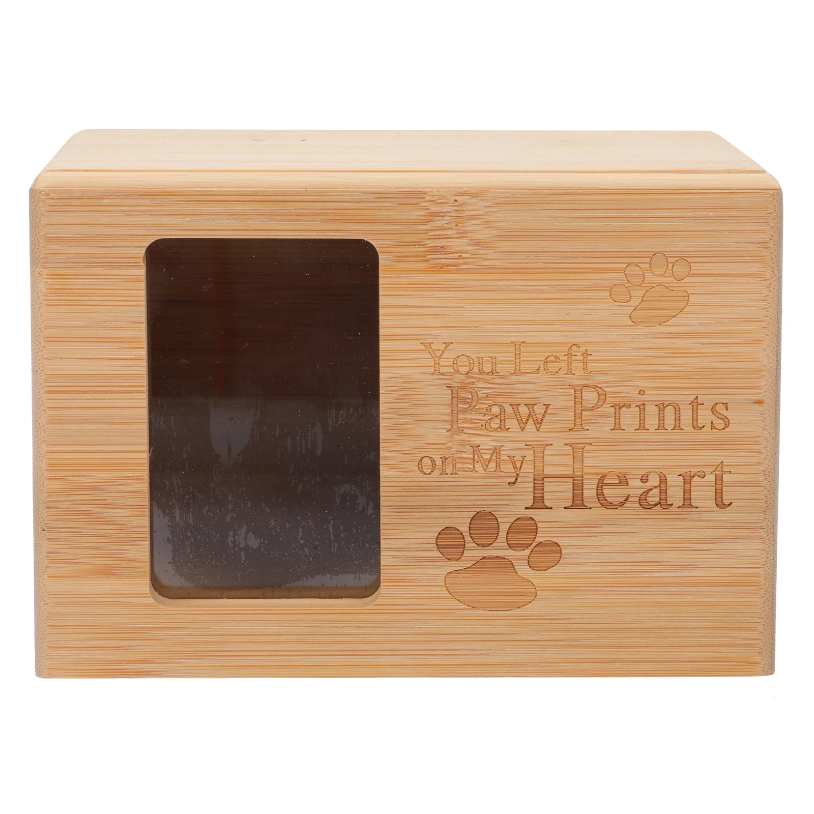 Bamboo Pet Cinerary Casket Small Size Safe Engraved Cremation Urn Storage Box Keepsake Ash Jar Puppy Cats