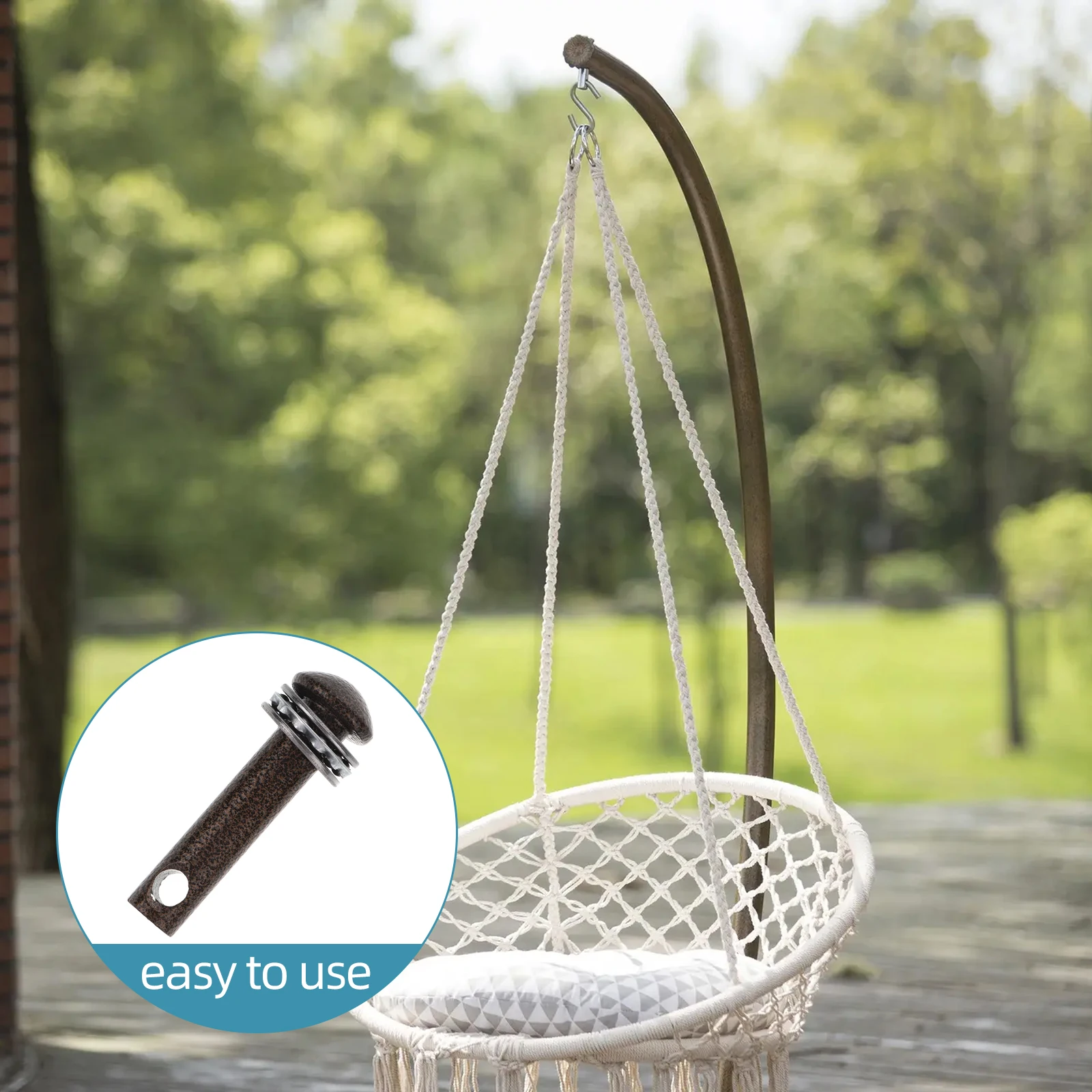 

Heavy Duty Metal Ring Set Outdoor Porch Swing Chair Hanging Fixing Kit Hammock Ring Sandbag Fixing Tool For Swing Chair