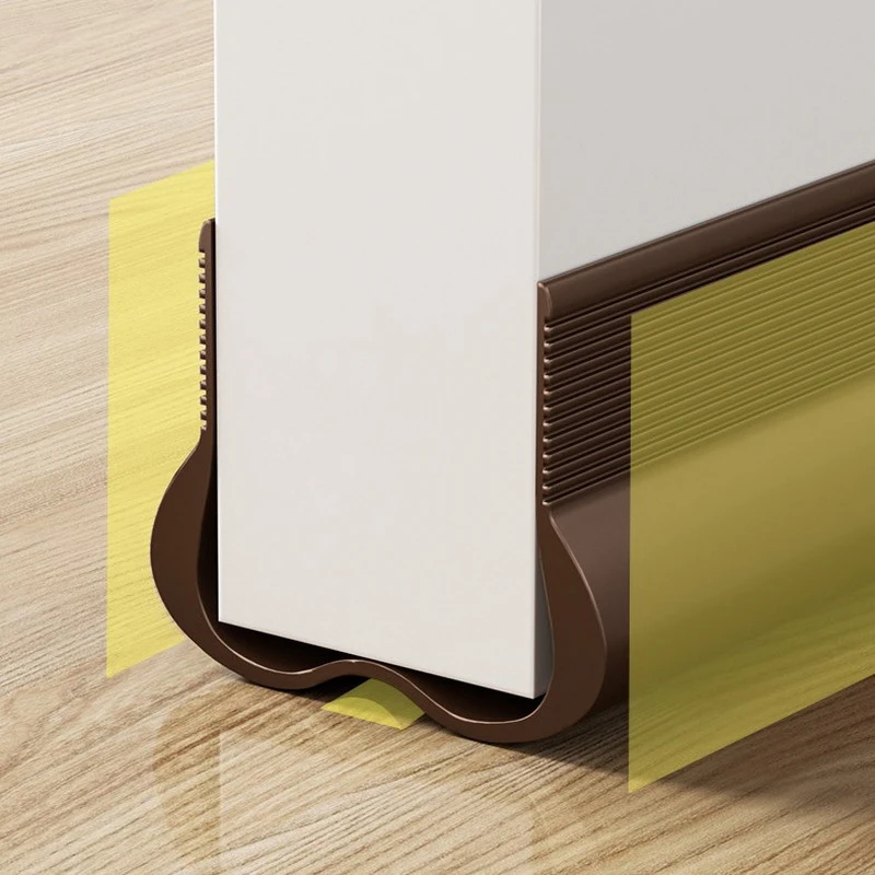 PVC Flexible Door Bottom Sealing Strip Under Door Draft Stopper Sealing Strip OundProof Gasket Weatherstrip Bedroom Door Gap Bar