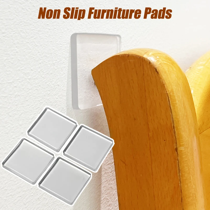 

4PCS Furniture Gasket Anti Vibration Shock Absorbing Pad Transparent Reusable Selfadhesive Adhesive Pads Portable Place Mats