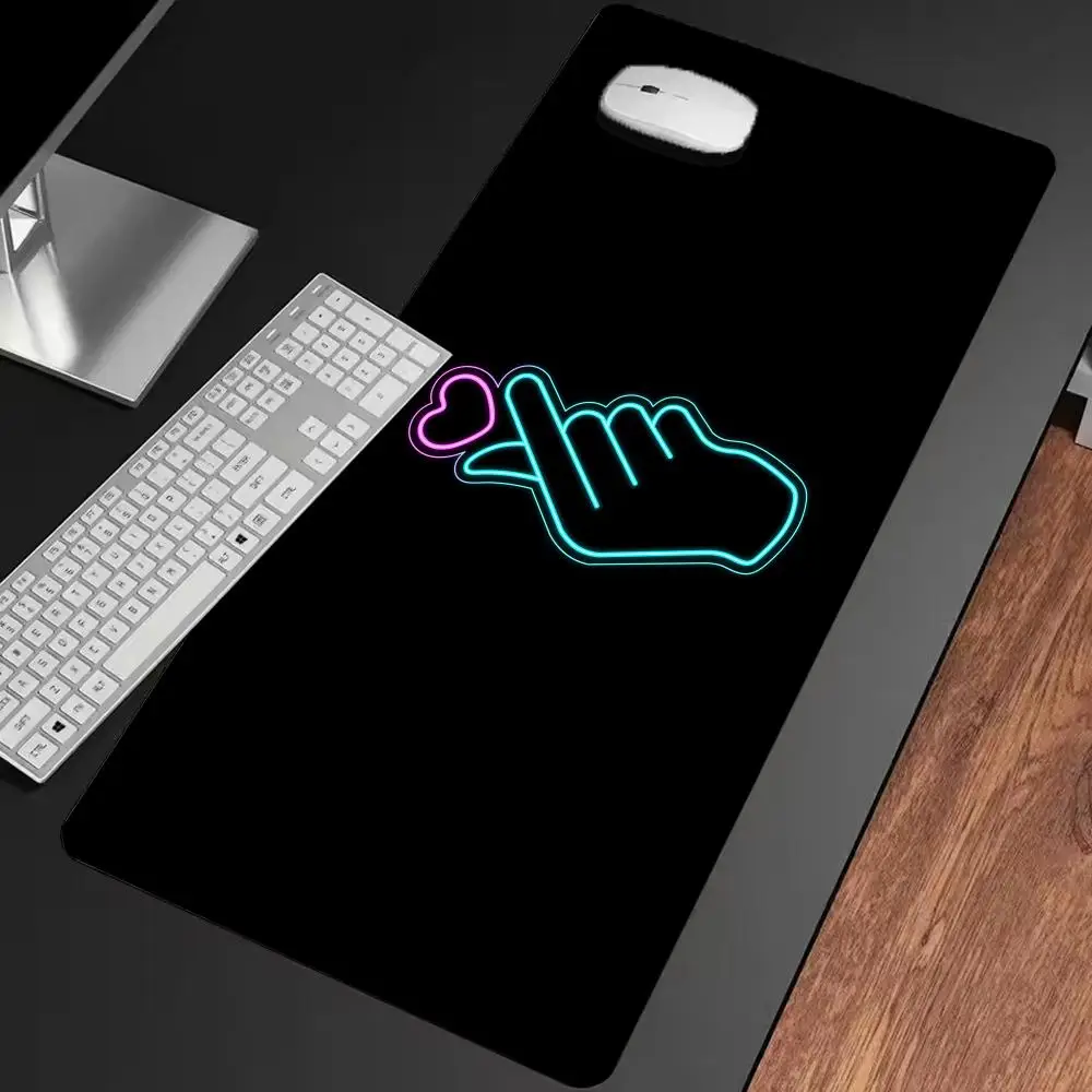 

Neon Love Hand Mouse Pad Multi-Size non-slip Gaming mouse pad Gamer E-Sports Mouse Mat Game Mechanical Keyboard XXL Desk Mat