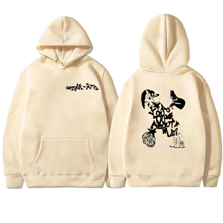 Nsqk Graphics Do You Think about Me Double Sided Printed Fleece Sweatshirt Men Women Long sleeve Hoodie Fashion Unisex Pullovers