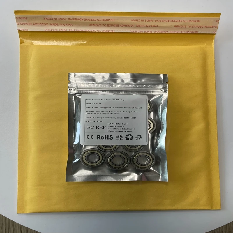 10 SZT. Łożysk kulkowych R6ZZ 9.525x22.225x7.142 mm ABEC-7 Jednorzędowe Łożyska Kulowe Głębokorowkowe