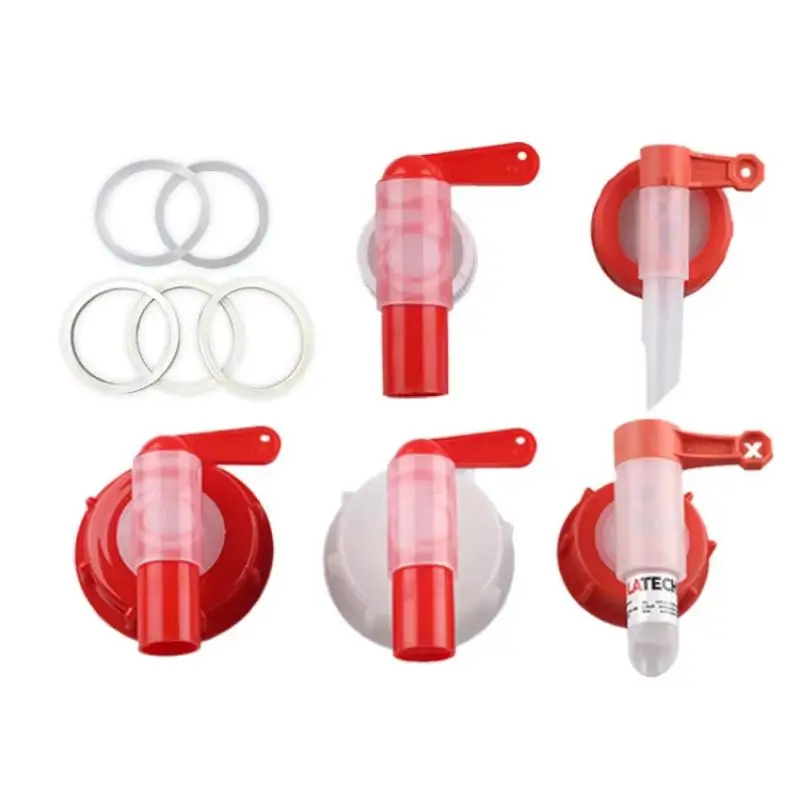 1Pc Red White Plastic Spigot DN61 61mm, Tap for Garden Nutrient Liquid, Outdoor Garden Accessory