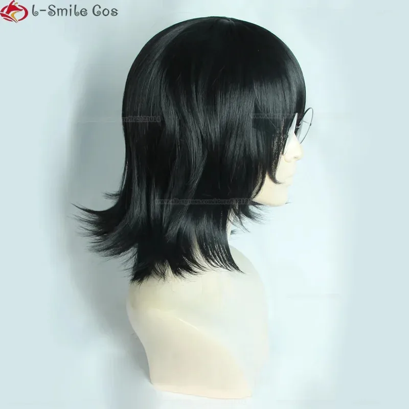 Shizuku Murasaki شعر مستعار تأثيري أنيمي هنتر x هنتر Shizuku Murasaki شعر مستعار قصير أسود الشعر نظارات مقاومة للحرارة الباروكات + غطاء شعر مستعار #5