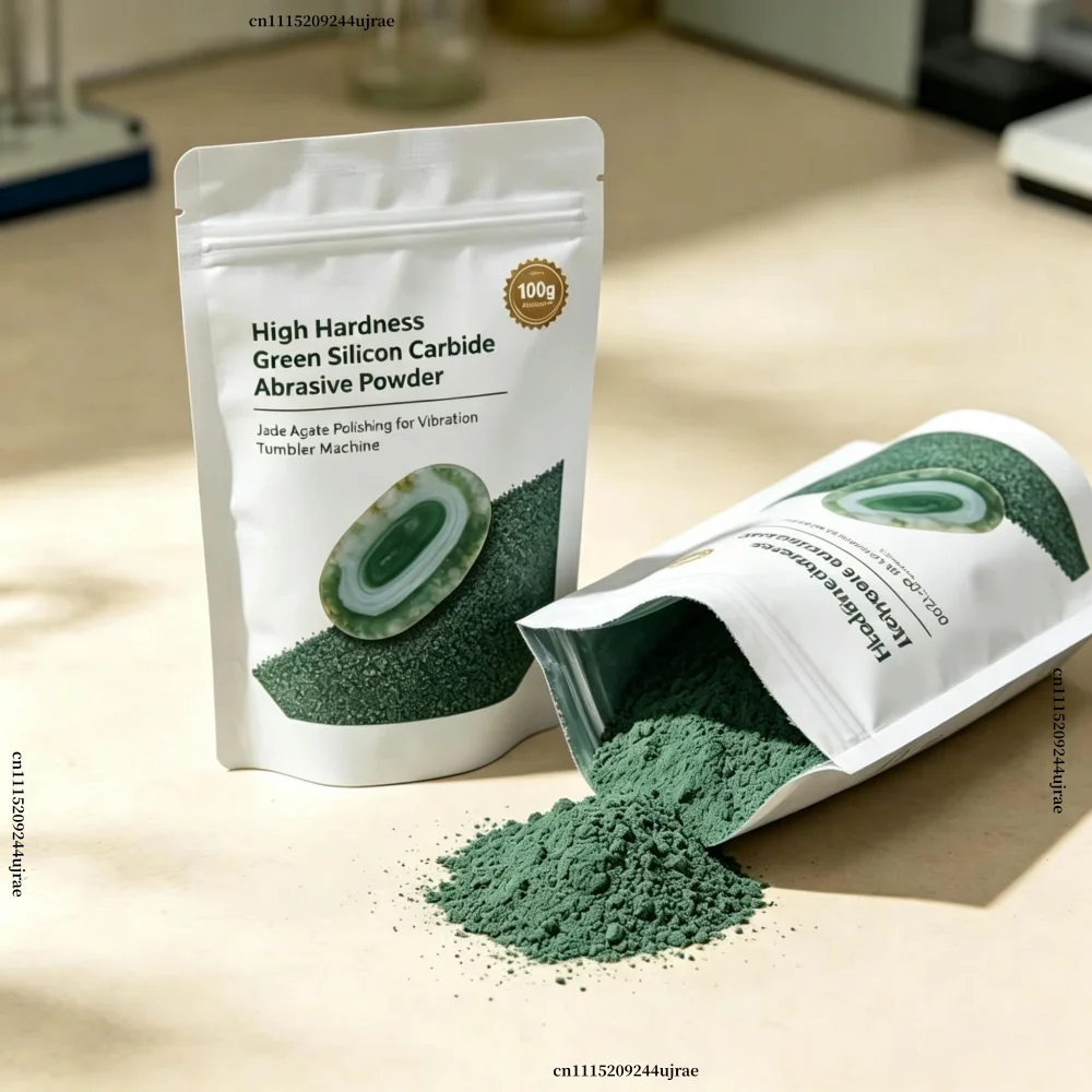 Grit 60~1200 High Hardness Green Silicon Carbide Abrasive Powder – Jade Agate Polishing For Vibration Tumbler Machine